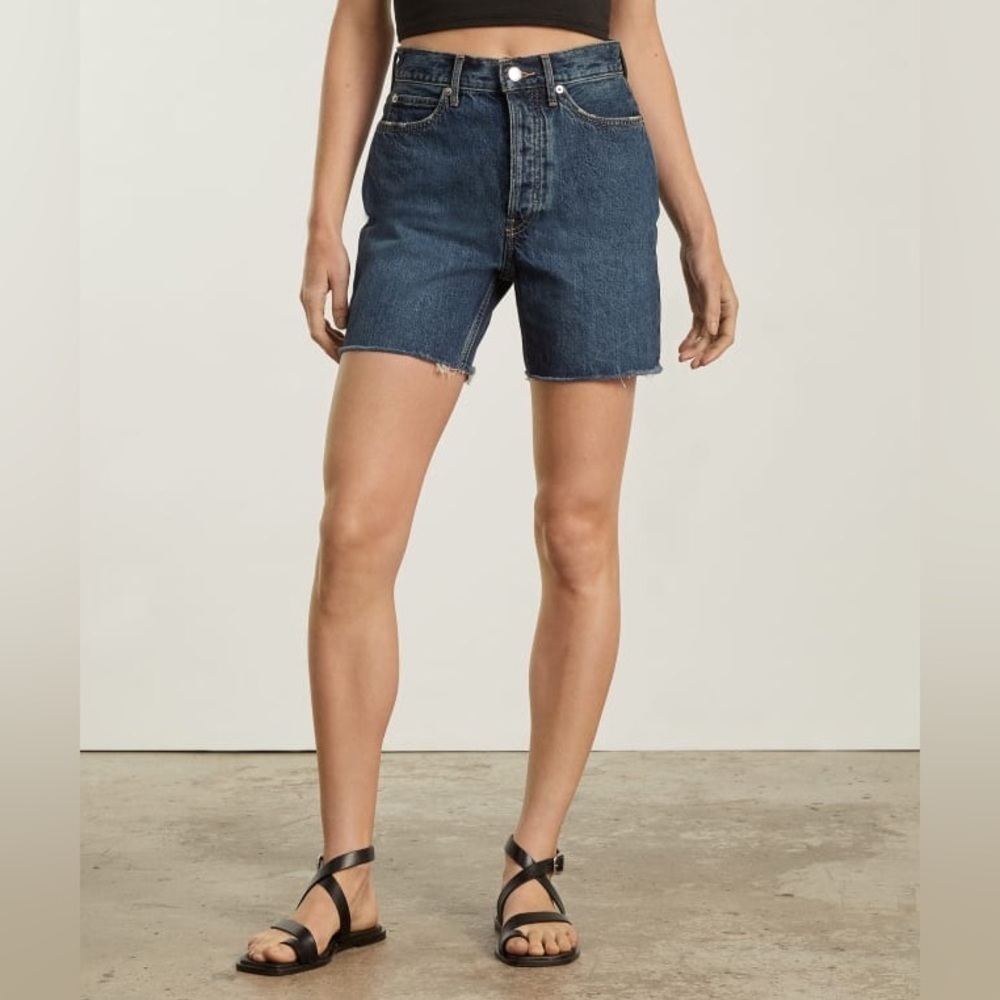 Everlane The Rigid Way High Jean Short Waterfall Button Fly NWT